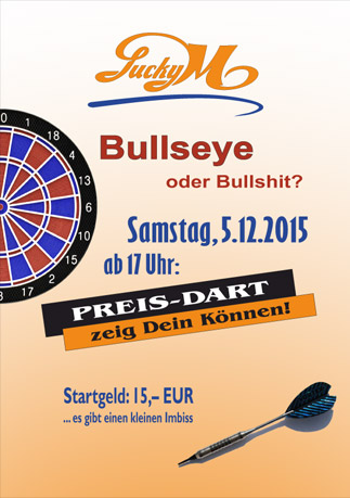 Preisdart am 05.12.2015, ab 17 Uhr