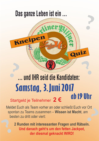 Unser Frühsommer-Kneipenquiz im Lucky M.