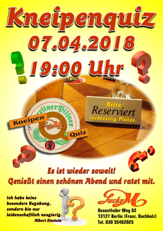 Das Kneipenquiz im Lucky M.!