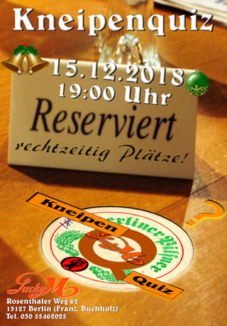 Kneipenquiz im Lucky M.